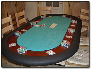 Table poker ovale